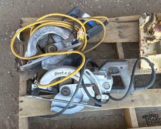 2166 Skilsaw and BlackDecker Saws