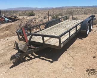 155 1999 16 Texas Bragg Flatbed Utility Trailer