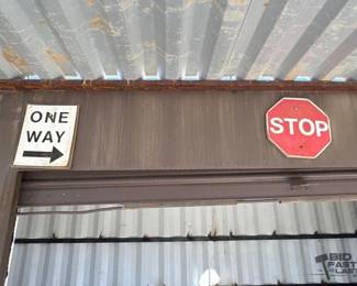 1518 Wooden One Way Stop Sign