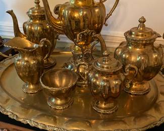BRASS TEA SERVICE