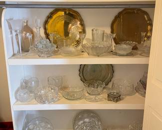PRESSED GLASS & BRASS