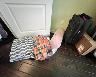 Blankets, luggage