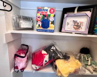 Kids costumes, helium tank, frames