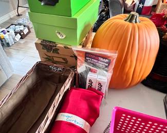 Storage bins, pumpkin