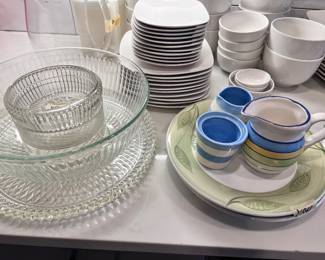 Plates, pitcher