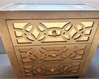 Glass Front 3 Drawer Dresser