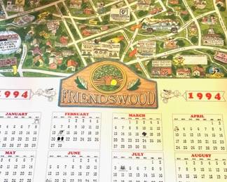 Laminated Friendswood 1994 City Map