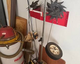 Tiller and a Large Car Garage Vacuum