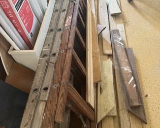 Garage Ladder and Wood