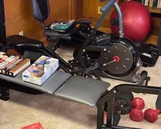 Weight Bench, Hand weights , Exercise Equipment
