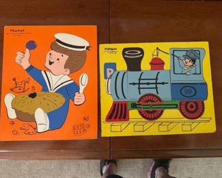 ALL the Pieces for these wooden Vintage Childrens' Puzzles