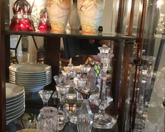 Crystal items, dessert plates, etc.