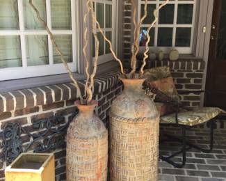 Terracotta tall jars