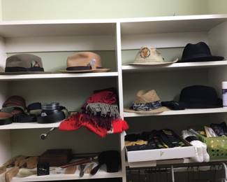 Hats, belts, cummerbund's, ascots , and pocket squares