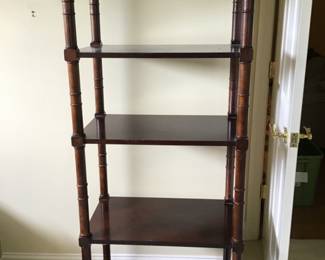 Bamboo style shelf with brass nobs