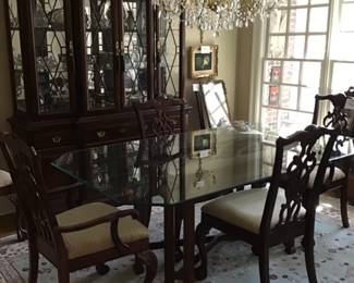 Dining table with 6 chairs by universal furniture co And China cabinet