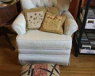 Upholstered rocking chair /ottoman