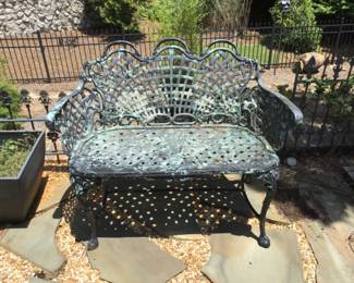 Vintage wrought iron settee