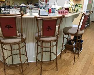 Metal bamboo bar stools
