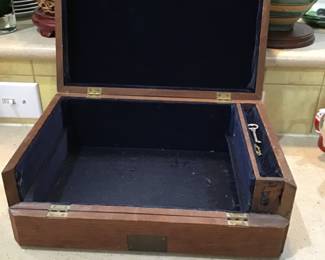 Inside of wooden box