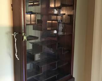 Asian curio wall cabinet