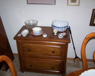 WOODEN FILE CABINET & SMALLS