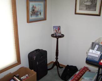 PLANT PEDESTAL, PRINTS, LUGGAGE