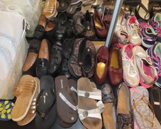 Ladies shoes sizes 8-8.5 Sketchers, Asics, Easy Spirit, Calvin Klein, sandals, slippers, sneakers,
