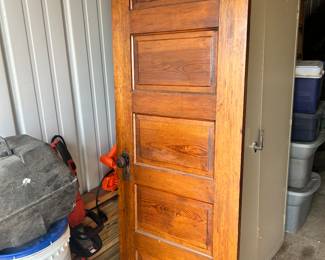 5 panel wood door.