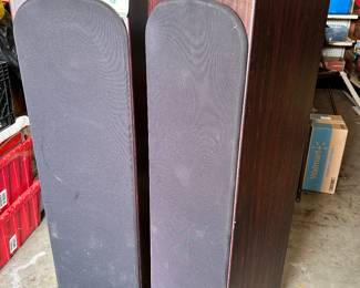 125 Watt speakers. Note the bill on top of the left speaker for size comparison. These are HUGE!! (try putting these in the back of your car!!!)