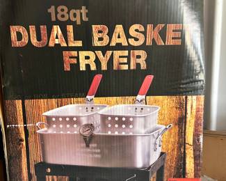 18 Qt Dual Basket Fryer NIB