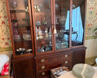 Beautiful Hickory solid wood china cabinet from North  Carolina 