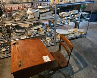 antique school desk