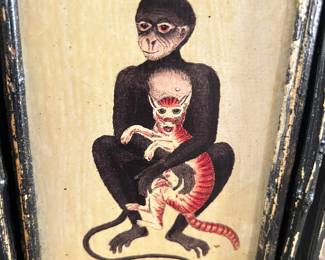 Folk art 1930's "Monkey Mirror!"