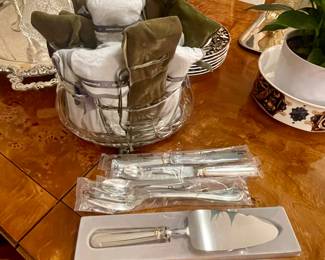 Large set of Christofle Flatware still in Original unopened bags