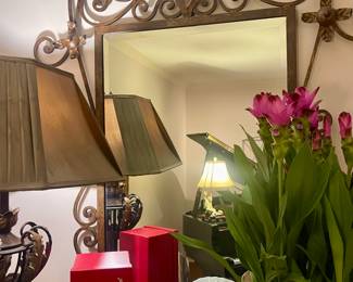 Pair of Iron Mirrors