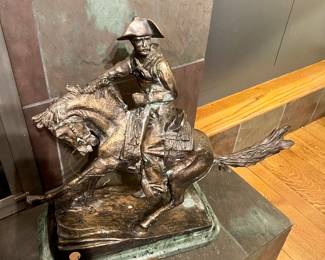 Large Signed Remington Bronze