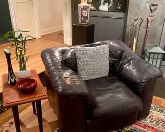 Black Leather Club Chair
