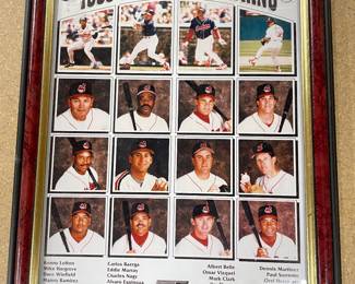 1995 vintage Cleveland Indians lineup framed