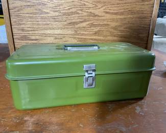 Vintage green tool box
