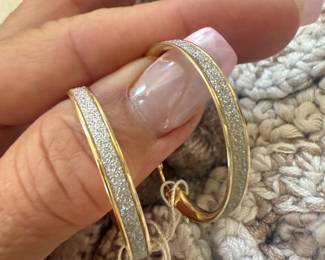 Gorgeous 14kt Gold Hoop Earrings - ITALY!