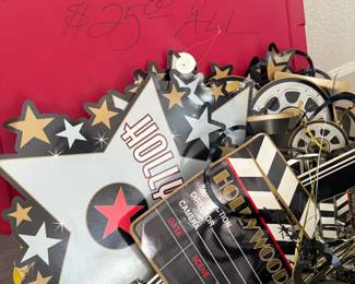 Oscar Party - Bin loaded with decorations