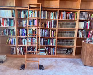 So many books! Mostly on the planet, astronomy, physics, gardening. Cooking and lots of encyclopedia sets