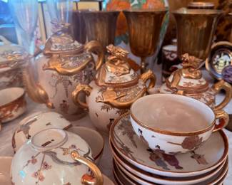 Also 19th century Japanese tea set..it's literally on line for $7500! WHAAAATT Not here! We're super reasonable and fair!