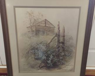 Ben Hampton Print 32 x 35.5" overall framed.