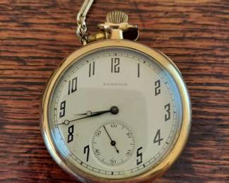 Antique Hamilton Pocket Watch, 25 year case, 40mm. 17 Jewel,