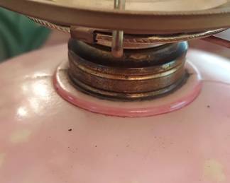 Electrified.. Pink Floral Design, Antique Gone with the Wind Kerosene Lamp, Later Electrified. 23" Tall,