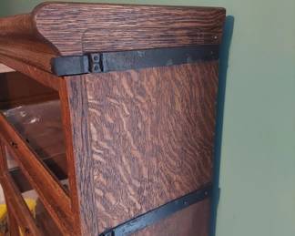 Section, Oak. Antique Globe Wernicke Barrister Bookcase 4 Section, Oak 34" W, 12" D, 56" H,