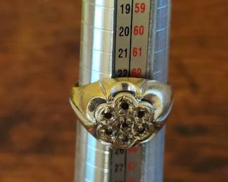 Gold Ring, Vintage, Marked 10K 7g total weight, Size approximately 10.75