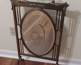 Vintage/Antique Brass Mirrored Fireplace Screen 33"T 17" W